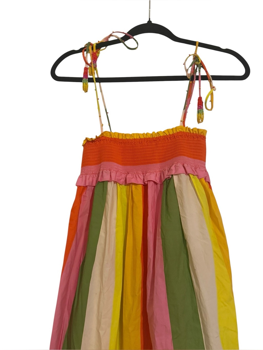 Farm Rio Sleeveless Smocked Tiered Dress Size Small - Picture 6 of 7